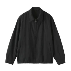 Veste zippée en nylon recyclé déperlant pour homme