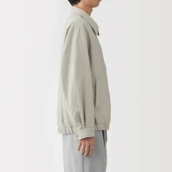 Veste zippée en nylon recyclé déperlant pour homme