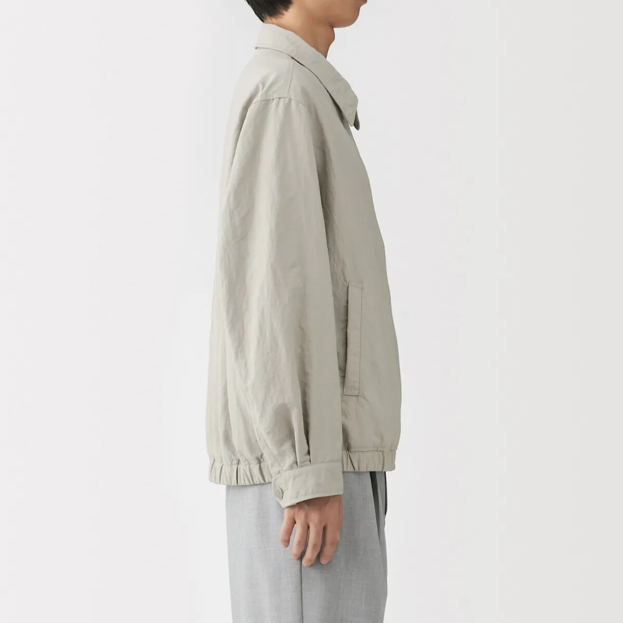 Veste zippée en nylon recyclé déperlant pour homme